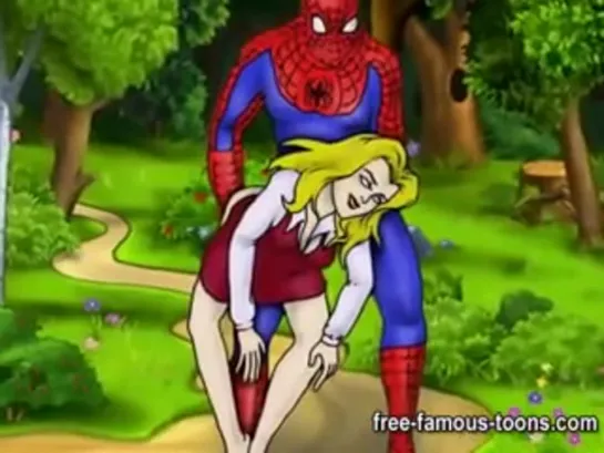 Spider-man is nailing Gwen Stacy and then Harley Quinn - Cartoon Porn Videos