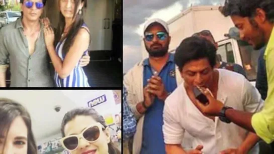 Dilwale Shahrukh Khan And Kajol Having Fun On Sets