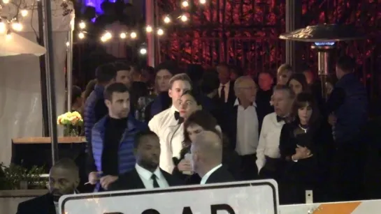 Emma Watson and Chord Overstreet outside the Vanity Fair Oscar Party in Beverly