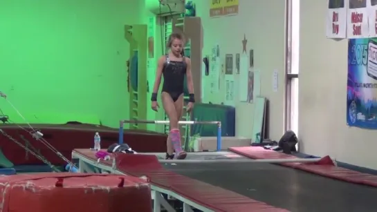 Gymnastics in a Leg Cast _ Castnastics _ Whitney