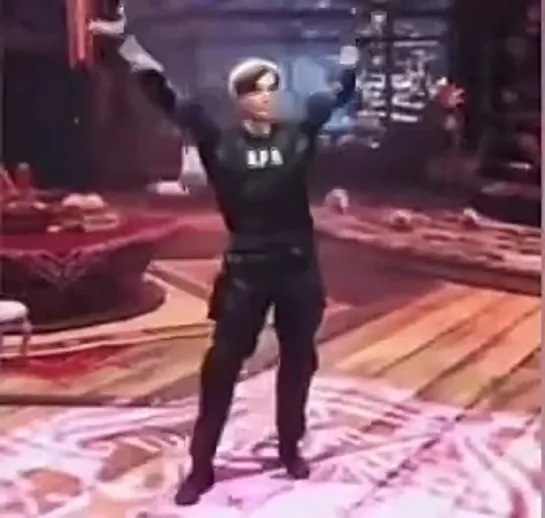 Leon Kennedy dancing to