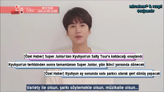 190510 Entertainment Weekly - Kyuhyun'un Terhis Mesajı (Türkçe Altyazılı)