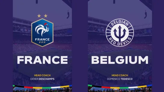 EURO 2024.Round of 16  01 July France - Belgium