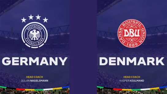 EURO 2024.Round of 16 29 June  Germany - Denmark