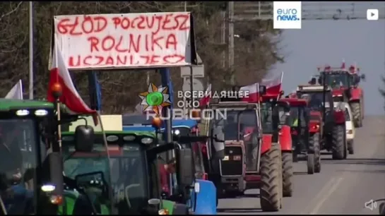 🔥 Протестующие польские фермеры снова блокируют погранпереезд Хижне на границе со Словакией