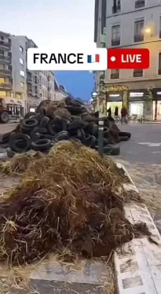 🔥Протестующие французские фермеры организовали блокаду Парижа и его пригорода, чтобы препятствовать поставкам в столицу товаров