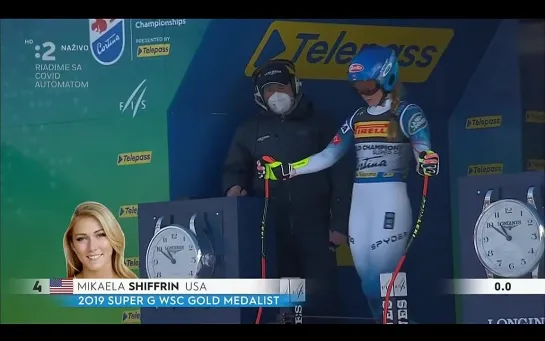 Mikaela SHIFFRIN (3rd place_bronze WCH) - Womens Super G - Cortina dAmpezzo ITA - 11/02/2021