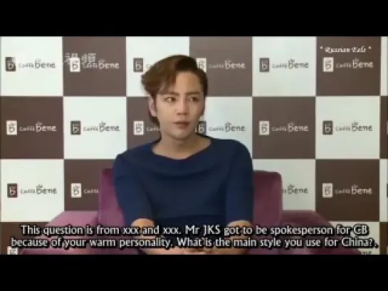 Jang Keun Suk - Caffe Bene press conference in Beijing 26.04.2014