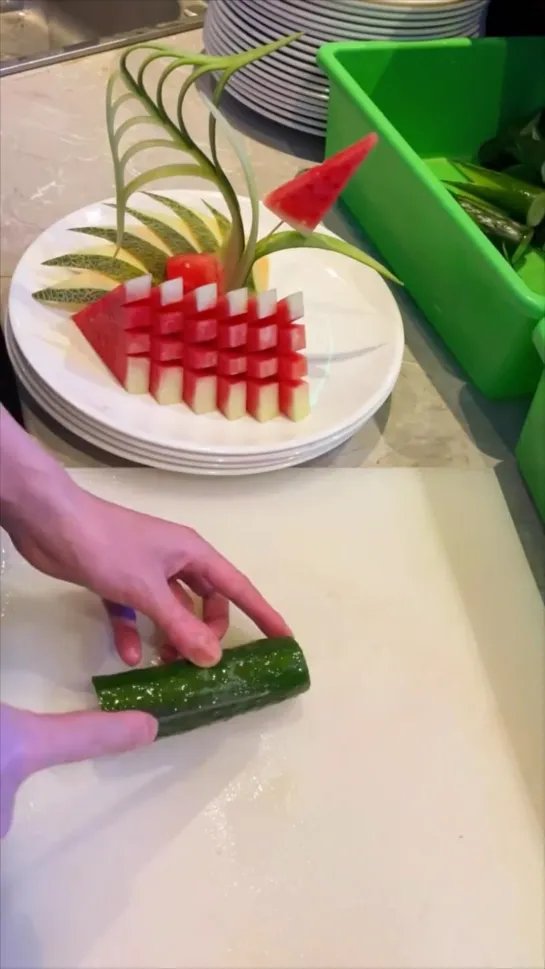 Красивая подача арбуза 🍉