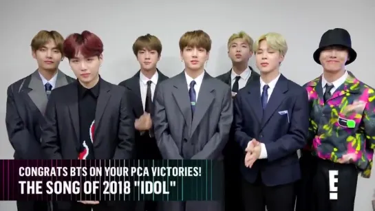 [MESSAGE] 181112 BTS winning Music Group of 2018 at the @.PCAs