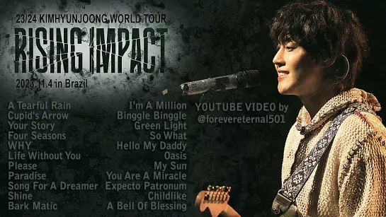 Kim Hyun Joong World Tour Rising Impact 4.11.2023 in Brazil