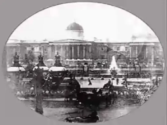 1890 Трафальгарская площадь в Лондоне / London's Trafalgar Square  Stop Films