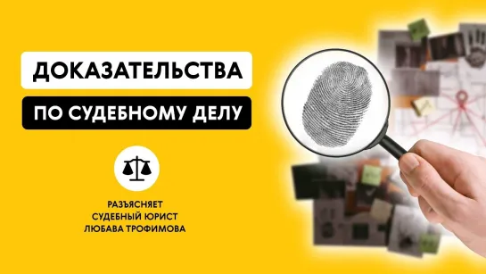 ДОКАЗАТЕЛЬСТВА ПО СУДЕБНОМУ ДЕЛУ. Разъясняет судебный юрист Любава Трофимова