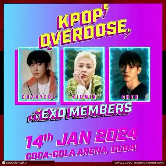 231216 CHEN's для KPOP Overdose in Dubai 14 января  2024