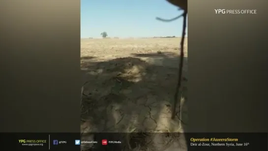 Moments SDF fighters detonate an ISIS SVBIED in Deir al-Zour, Northern Syria