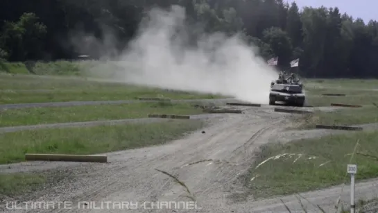 U.S. Soldiers smash through PRECISION DRIVING COURSE in their M1A2 ABRAMS TANKS!