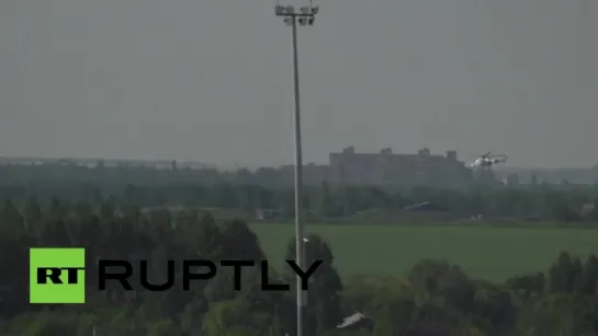 Video_ Ukrainian military helicopters fire missiles on Donetsk intl airport