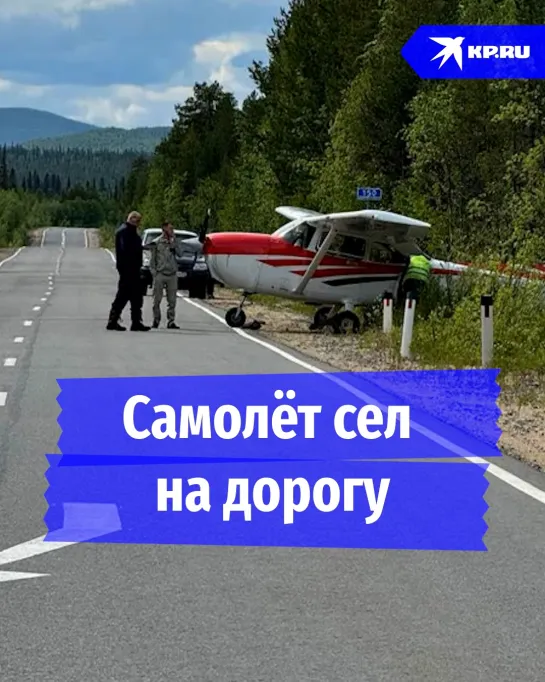 Самолёт сел на дорогу