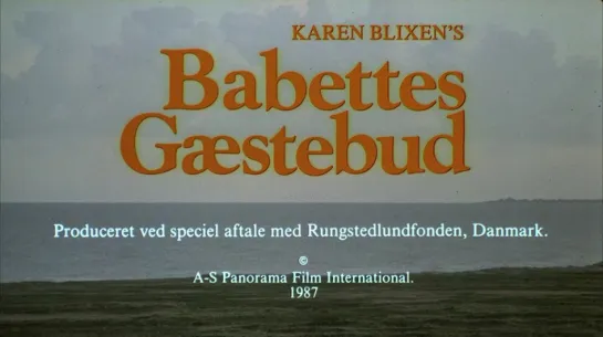 Gabriel Axel "Babettes gæstebud" 1987