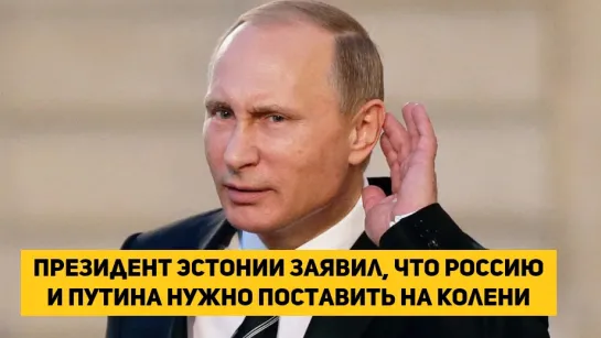 Президент Эстонии заявил, что Россию и Путина нужно поставить на колени