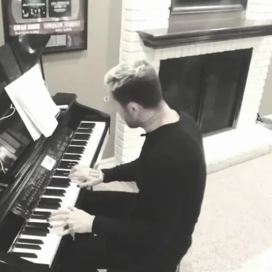 Danny's playing the piano