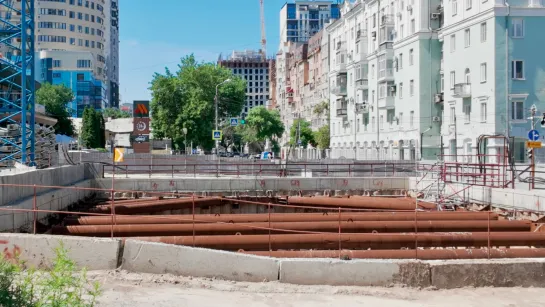 Строительство метро в Самаре на Полевой.