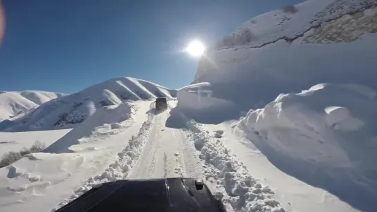 Сноубординг в горах Чечни.