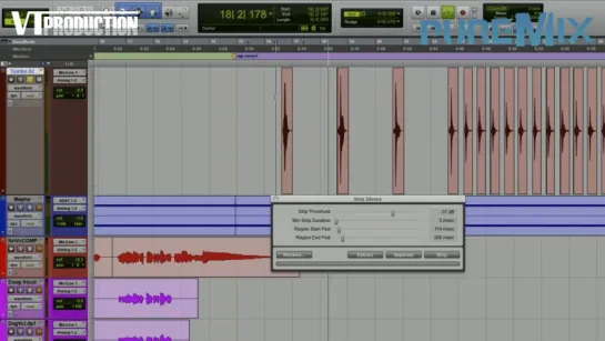 pureMix - Использование функции Strip Silence в Pro Tools
