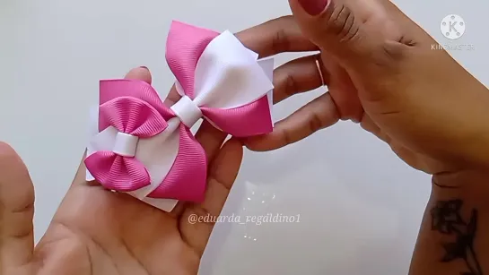 Laço Celine Baby ❤️ Laço Simples, FÁCIL - Econômico - Laço de Gorgurão DIY✅ Iniciantes