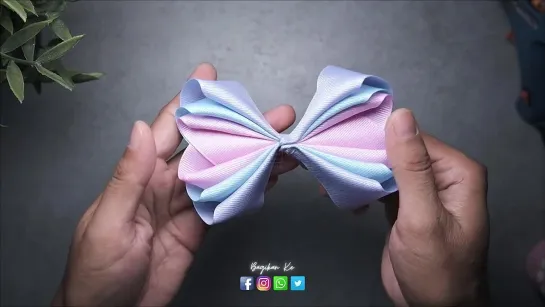 Cute bow ribbon with soft color