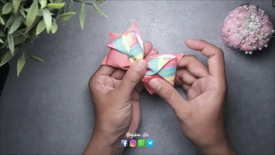 Easy to follow bow ribbon tutorial _ So beautiful bow ribbon