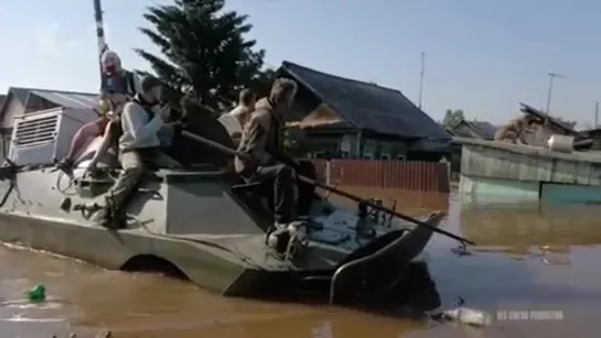 Спасении животных в затопленном Тулуне