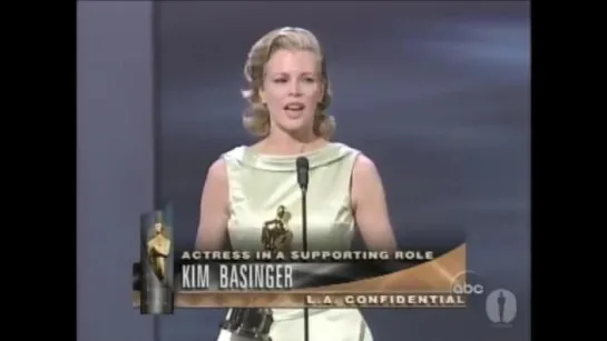 Kim Basinger winning Best Supporting Actress