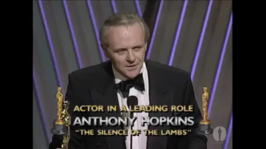 Anthony Hopkins Wins Best Actor- 1992 Oscars