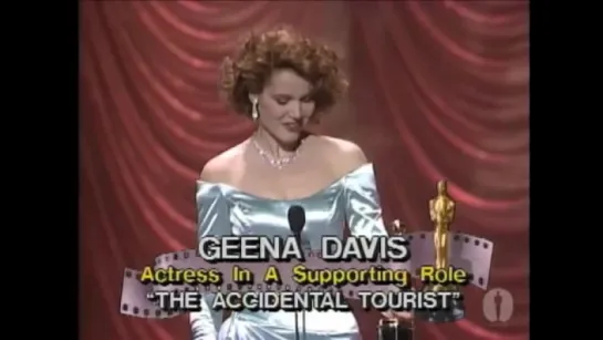 Geena Davis Wins Supporting Actress- 1989 Oscars