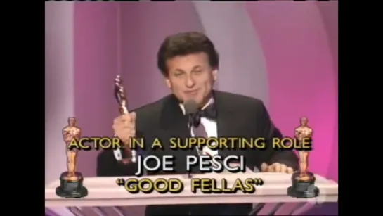 Joe Pesci Wins Supporting Actor- 1991 Oscars