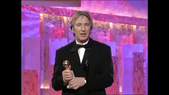 Alan Rickman Wins Best Actor For Rasputin Golden Globes (1997)