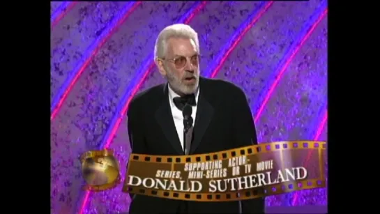 Donald Sutherland Wins Best Supporting Actor TV Series - Golden Globes (1996)