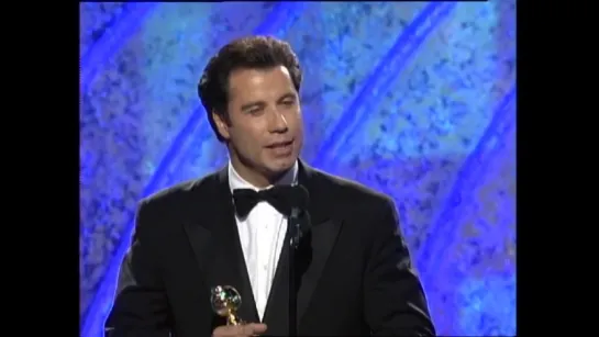 John Travolta Wins Best Actor Motion Picture Musical or Comedy - Golden Globes (1996)