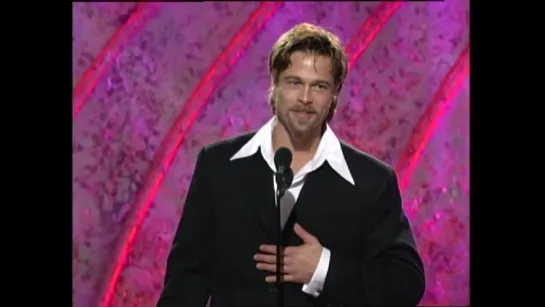 Brad Pitt Wins Best Supporting Actor Motion Picture - Golden Globes (1996)