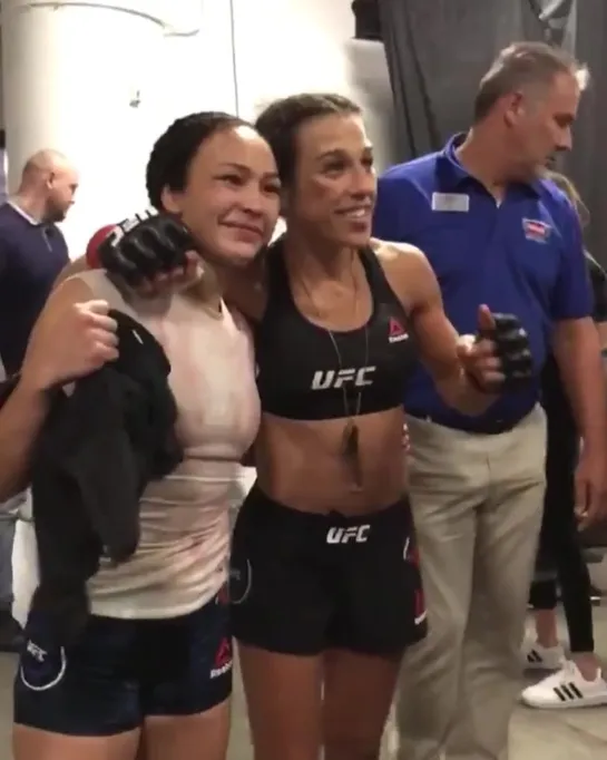 joanna and michelle after the fight