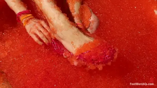 Foot Fetish, Lesbian Footing, Jello and Sploshing!!!!!