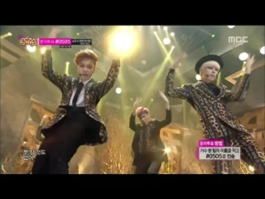 141011 Boyfriend - White Out & WITCH @ Music Core Comeback Stage