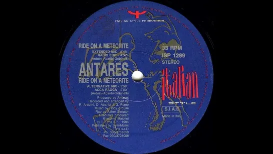 Antares – Ride On A Meteorite (Extended Mix) HQ 1994 Eurodance