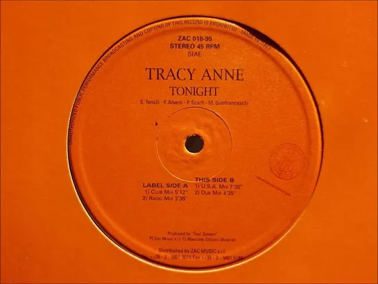 TRACY ANNE - TONIGHT (RADIO MIX) HQ