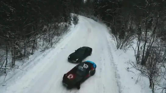 Crazy winter drift, Russia