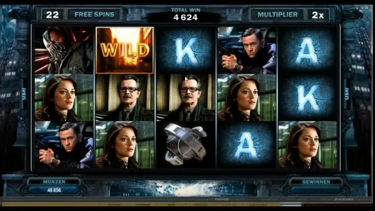 The Dark Knight Rises Slot - Heat Seeking Wild Feature - Mega Big Win