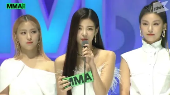 191130 ITZY LIA SPEECH NEW ARTIST OF THE YEAR 2019 Melon Music Awards