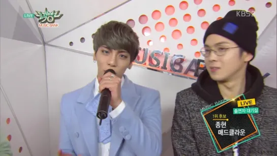 150123 Jonghyun - KBS Music Bank Backstage Interview Cut