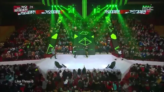 131231 Like a G6 - EXO (ChanYeol - Kris) - Fx Amber - SHINee Key @MBC Gayo Daejejun